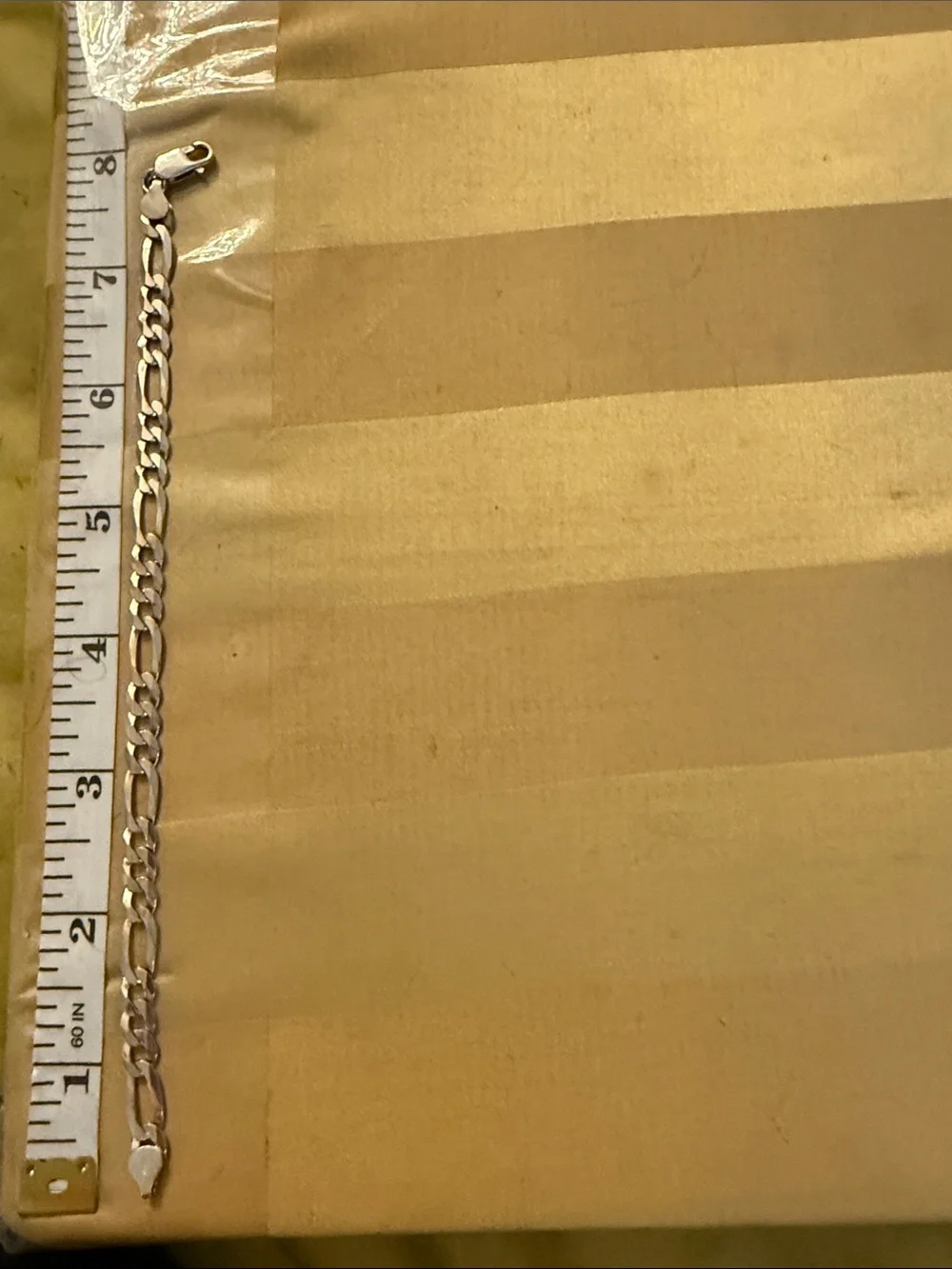 Large sterling silver Figaro bracelet